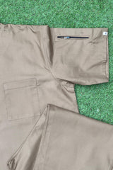 Brown Scrub Set with Shoulder Zipper - XXL