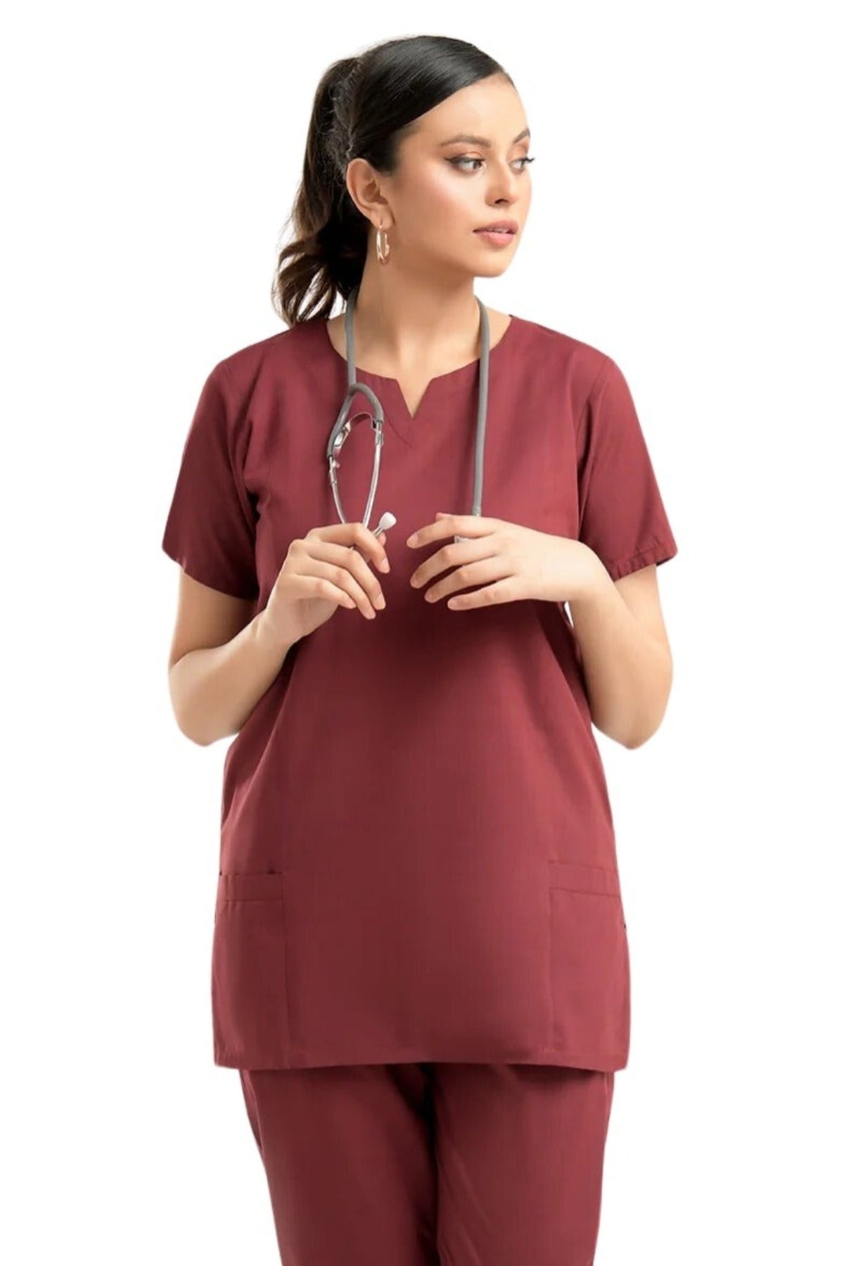 Circular Neckline Scrub Set