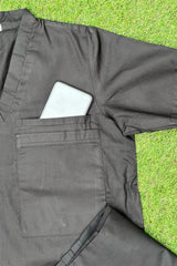 Black Scrub Set with two Chest Pockets - Small