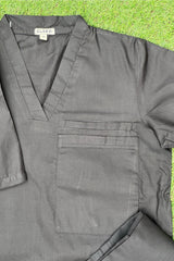Black Scrub Set with two Chest Pockets - Small