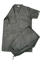 Black Scrub Set with two Chest Pockets - Small