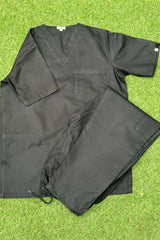 Midnight Black Scrub Set - Medium