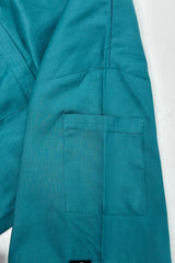 Teal Scrub Set with Shoulder Pocket - Large