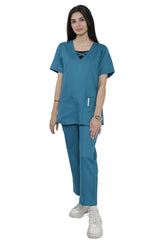 Criss-Cross Neck-Line Scrub Set