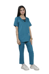 Criss-Cross Neck-Line Scrub Set