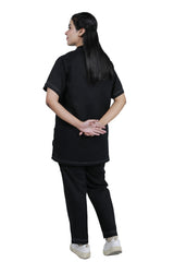 Stylish Medical Scrub Set with Double Stitching