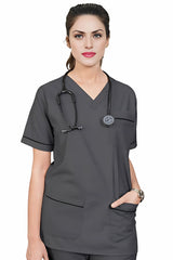 Pediatric Pro Piped Scrub Set with Pockets - women