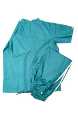 Teal Scrub Set with White Stripes - XXL