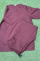 Unisex Choclate Brown Scrub Set - Medium