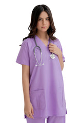 Pleat-Pocket Scrubs Set - pocket view