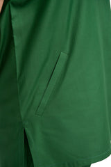 Zipper-Neck Scrub Set with Side Seam Pockets - shirt pocket view