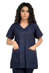 Contrast-Care Tunic Scrubs Set - pocket view