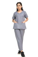 Notch-V Yoke Scrubs Set - front view