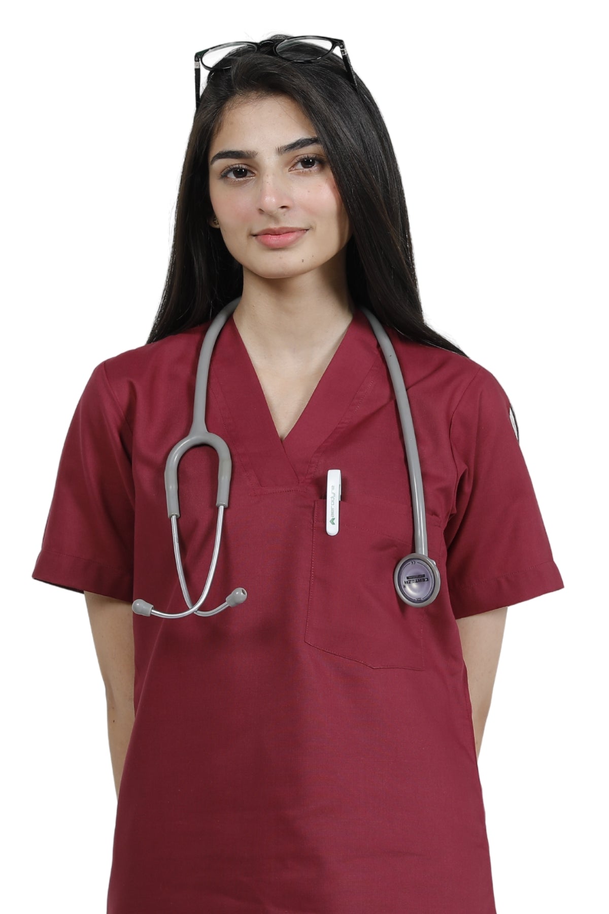 Functional Scrub Set with Multiple Pockets-Chest Pocket