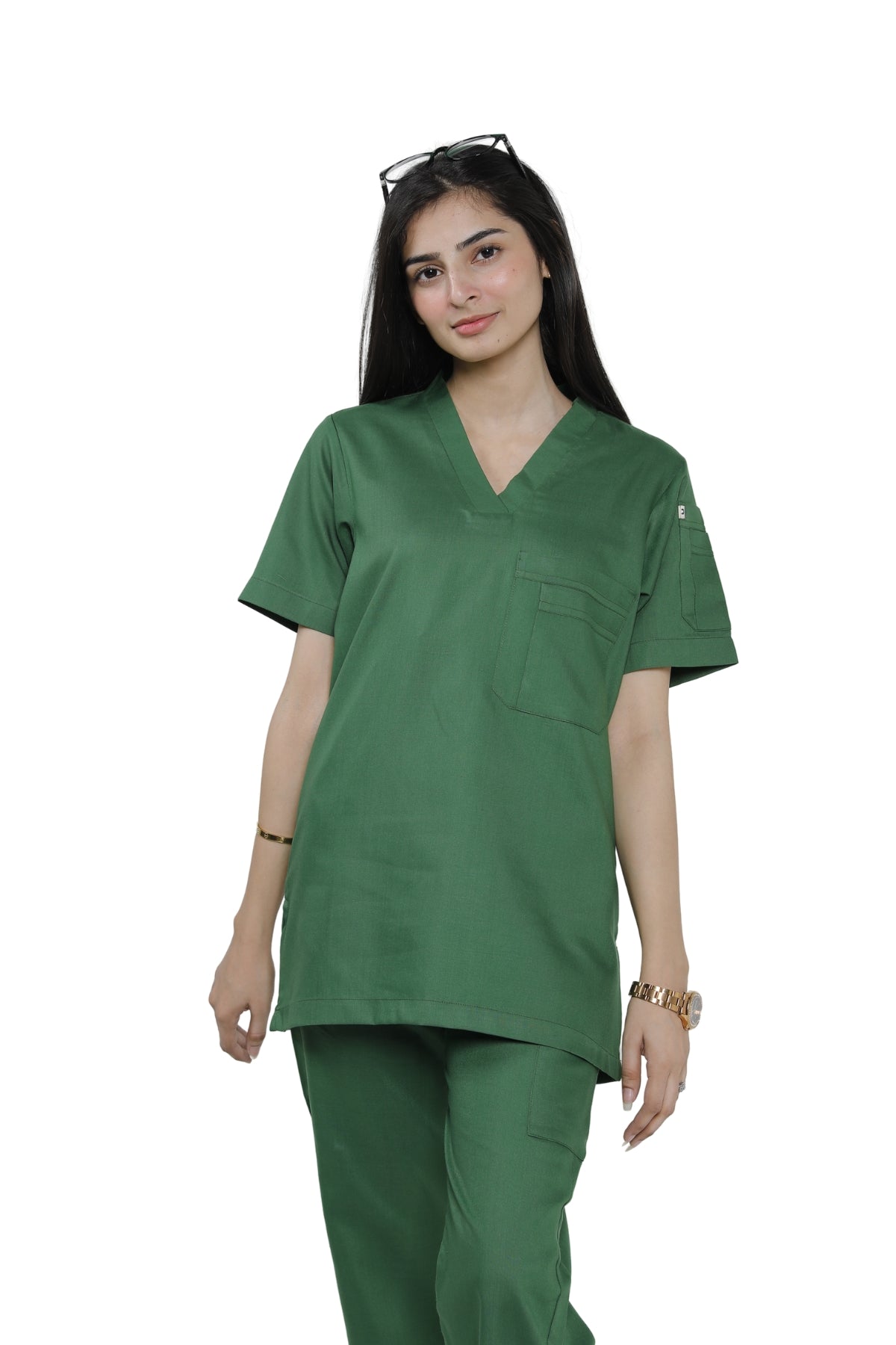 Dermatologist's Elite Pocketed Scrub Set-Top Detailing