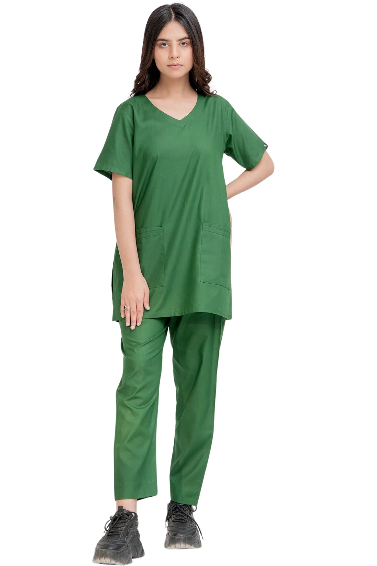 Dual-Pocket Scrub Set - front view