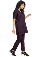 Elegance-Fit Scrub Set - right side pocket view