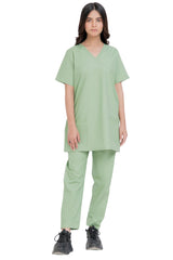 Elegant V-Neckline Scrub Set - front view