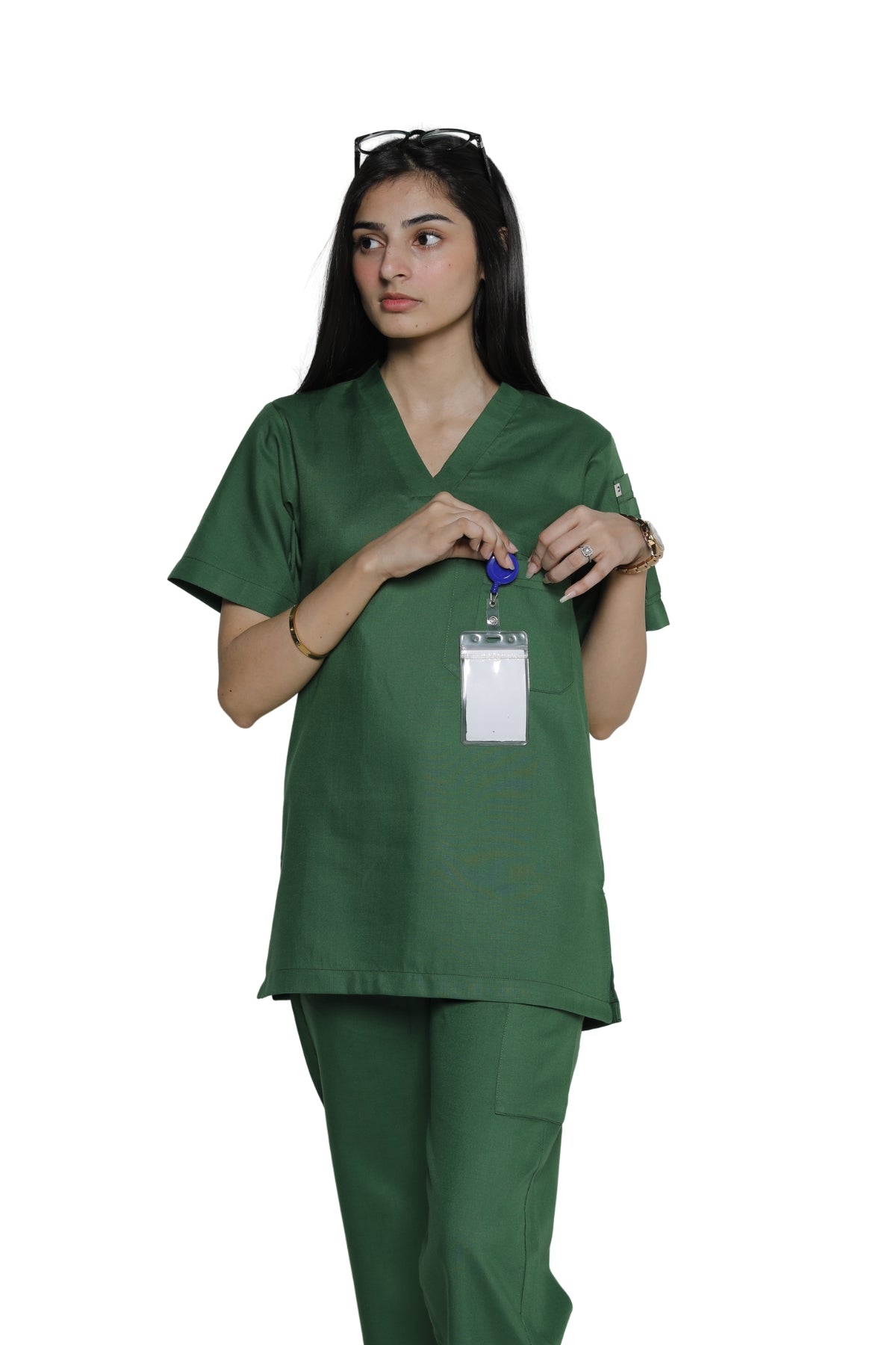 Dermatologist's Elite Pocketed Scrub Set-Chest Pocket
