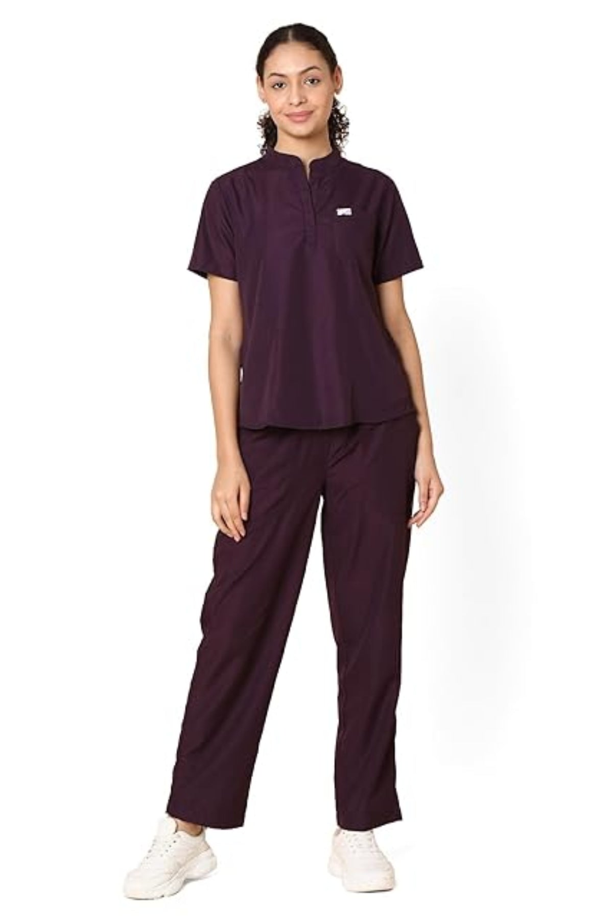 Front Placket Scrub Set  -full front view