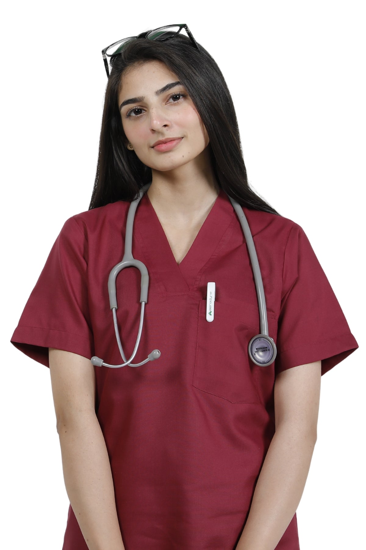 Womens Functional Scrub Set with Multiple Pockets