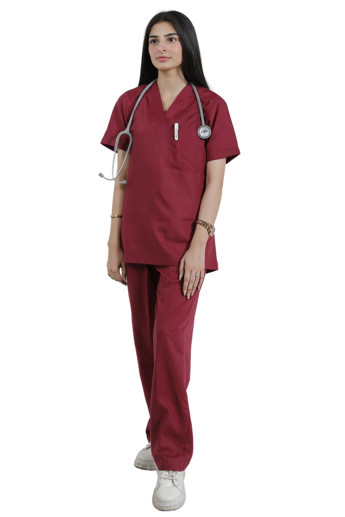 Functional Scrub Set with Multiple Pockets-Side