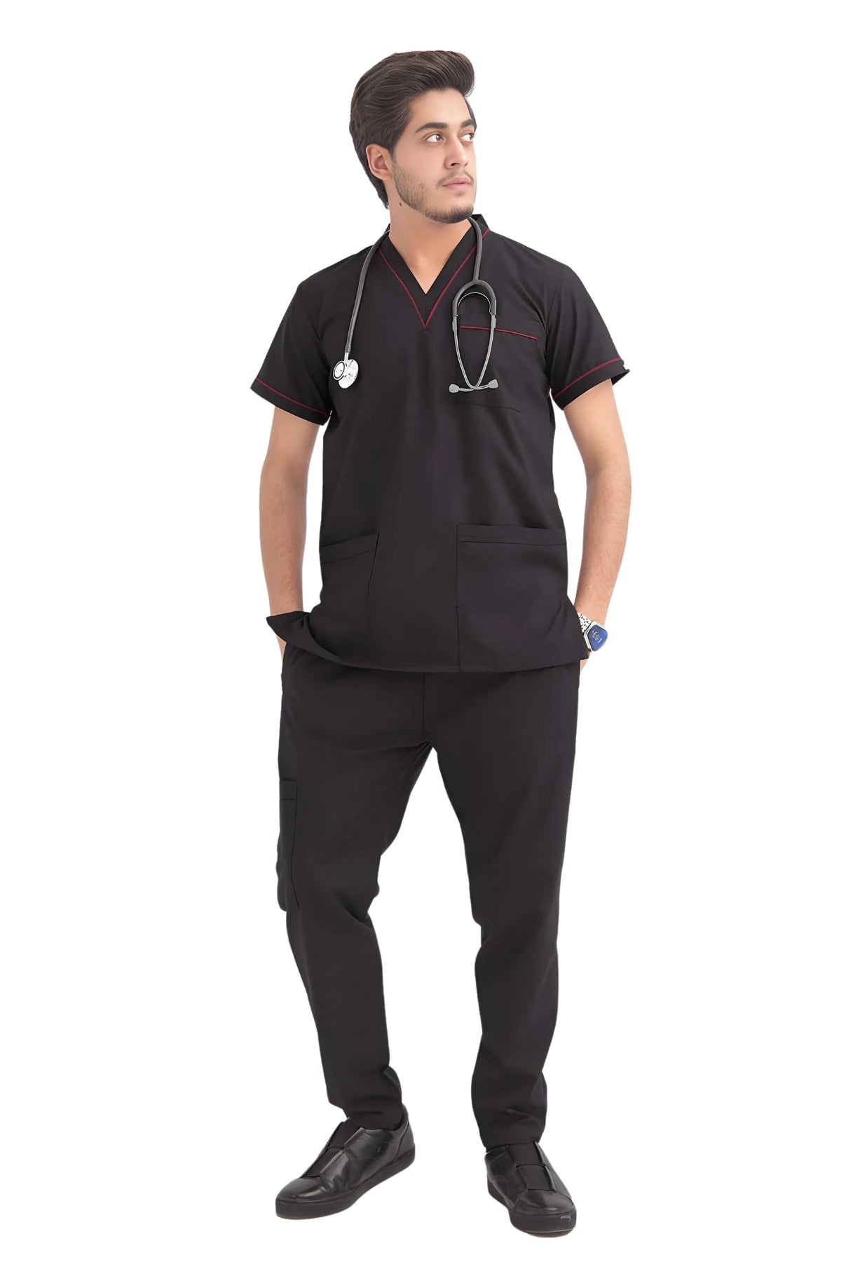 Men's 6-Pocket Cardiologist Scrub Set