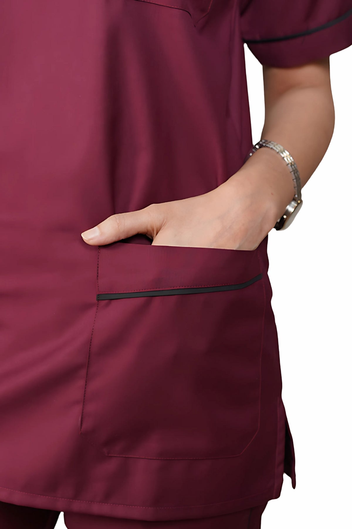 Pediatric Pro Pip - top pocket viewed Scrub Set with Pockets