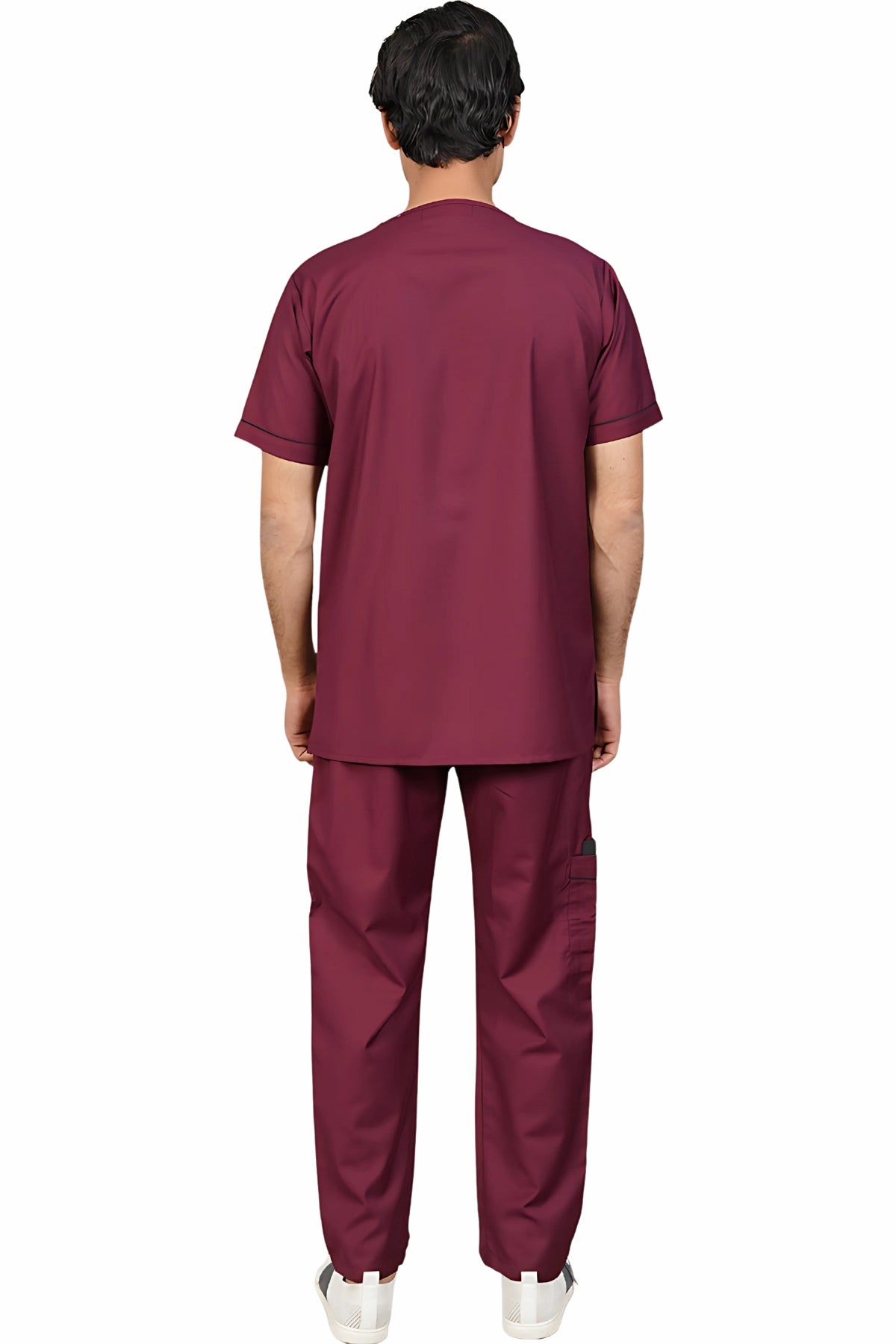 Pediatric Pro Piped Scrub Set with Pockets - back view