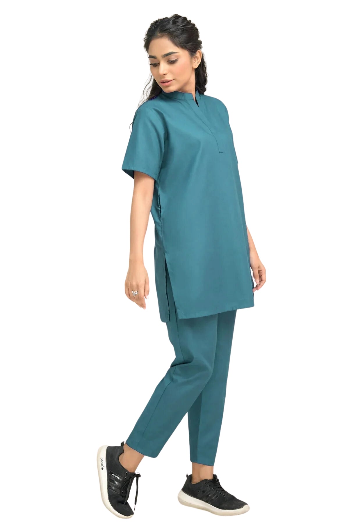 Pulse-Seam Femme Scrub Set - front full view