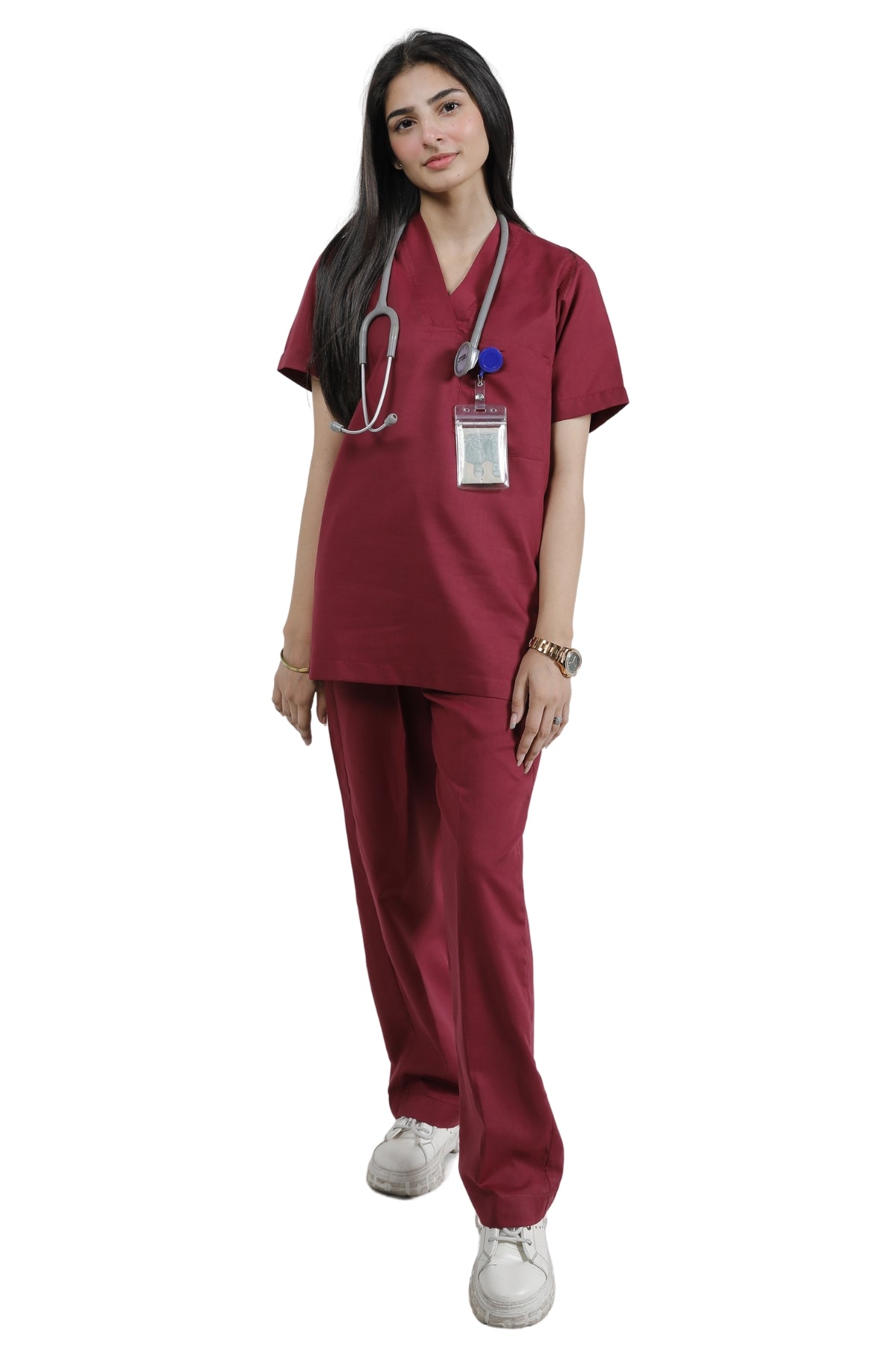 Functional Scrub Set with Multiple Pockets-Front
