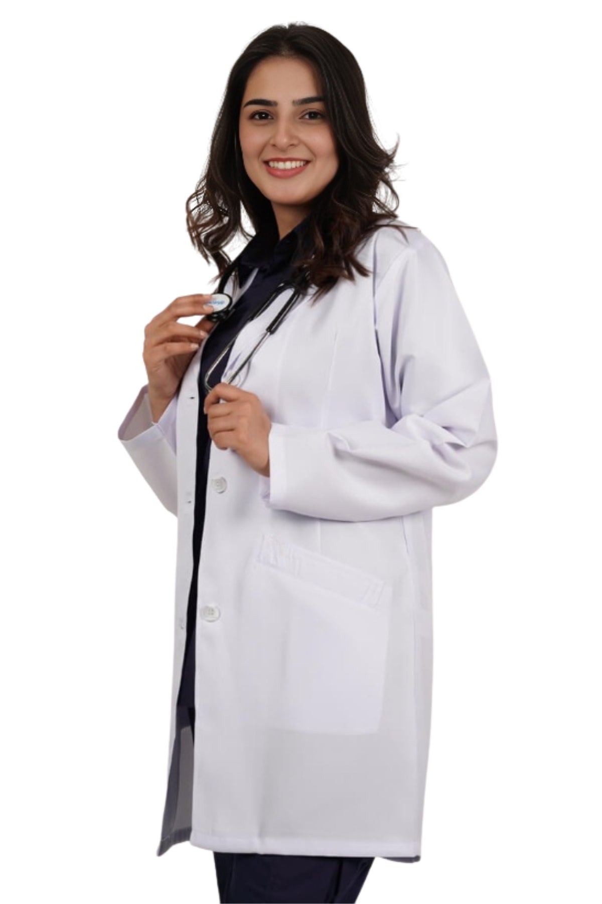 Slant Pocket Lab Coat