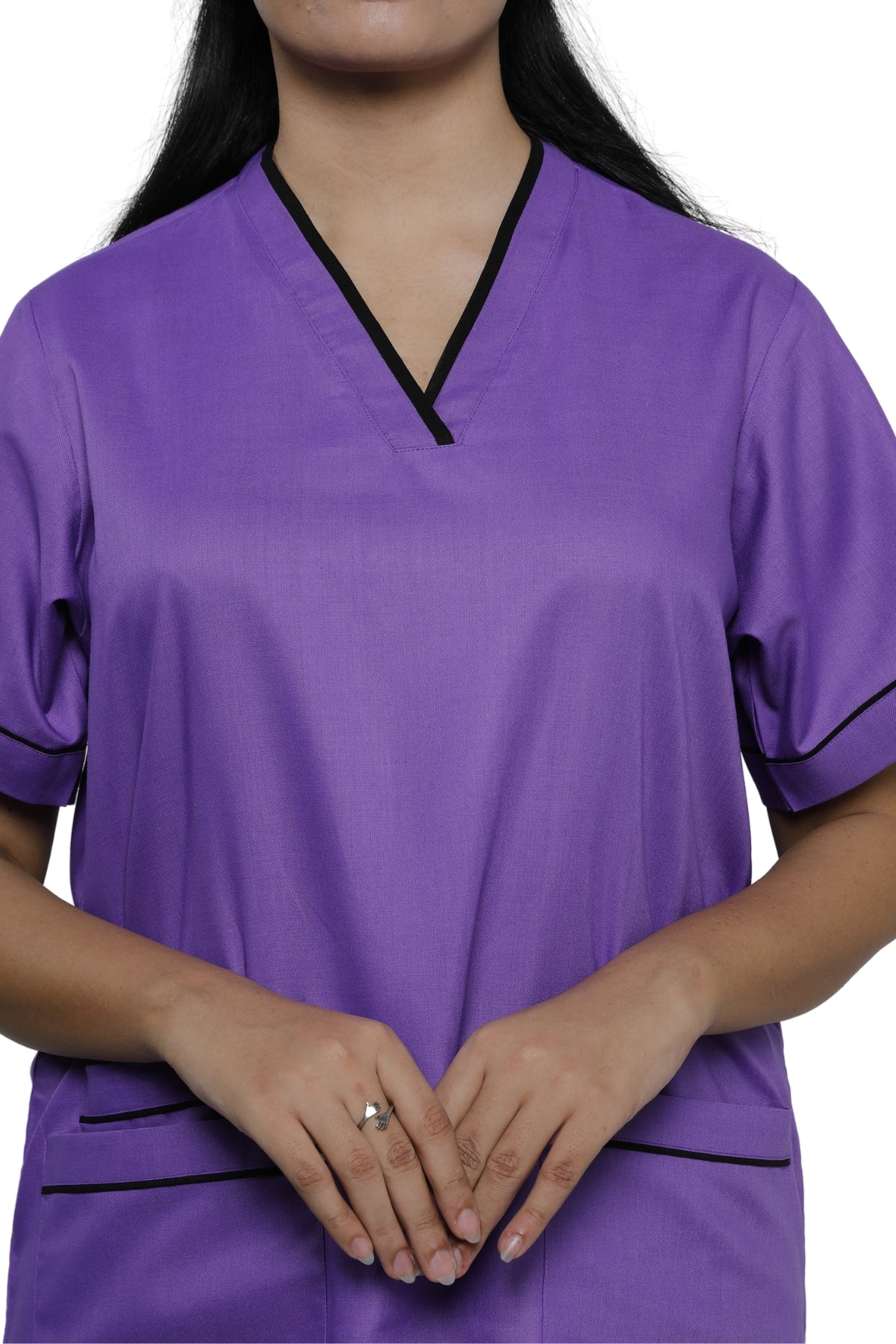Women's Tri-Pocket Scrubs Kit-Neck Design