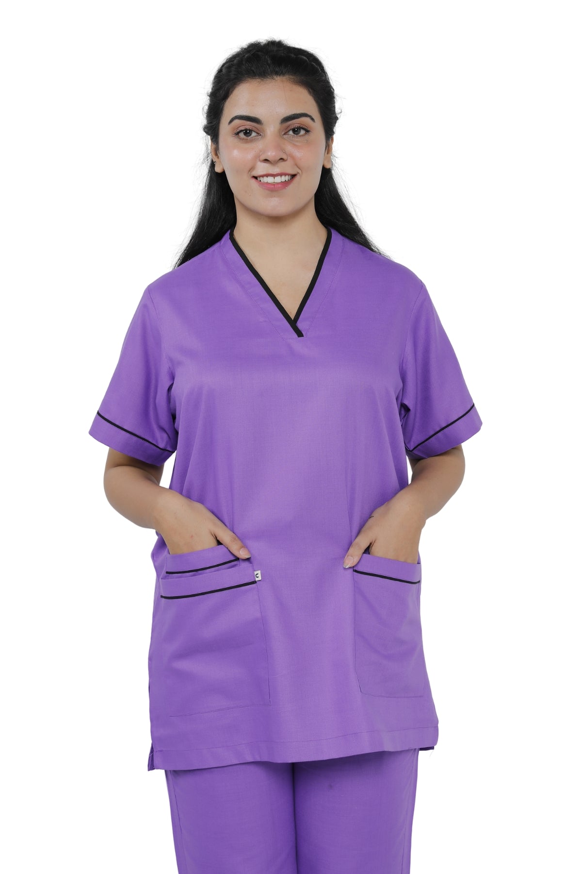 Women's Tri-Pocket Scrubs Kit-Shirt Detailing